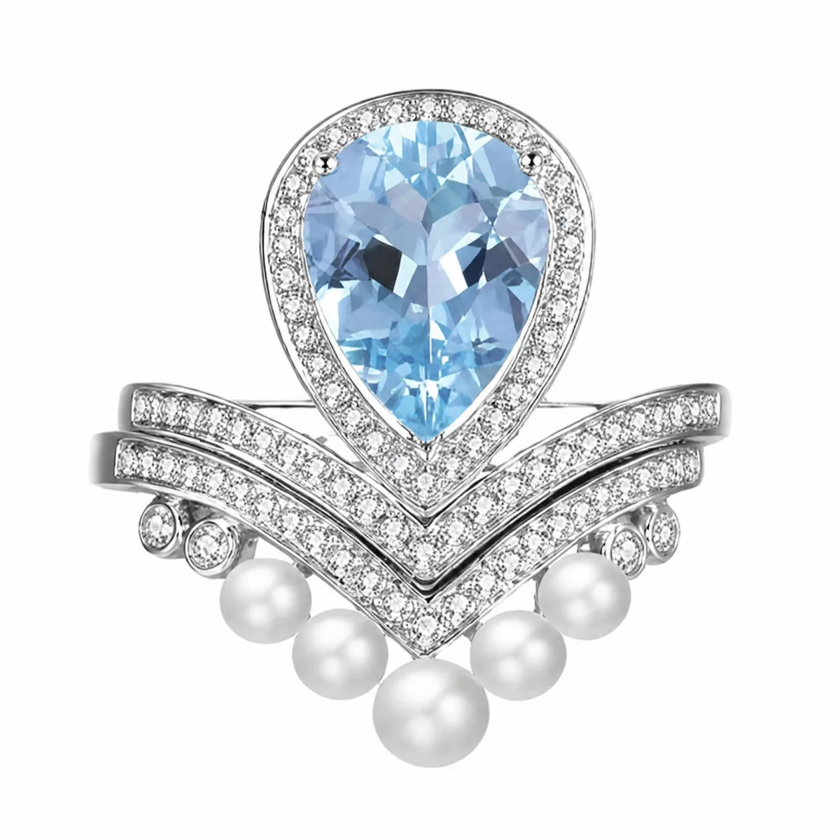 Sapphire Cascade Ring