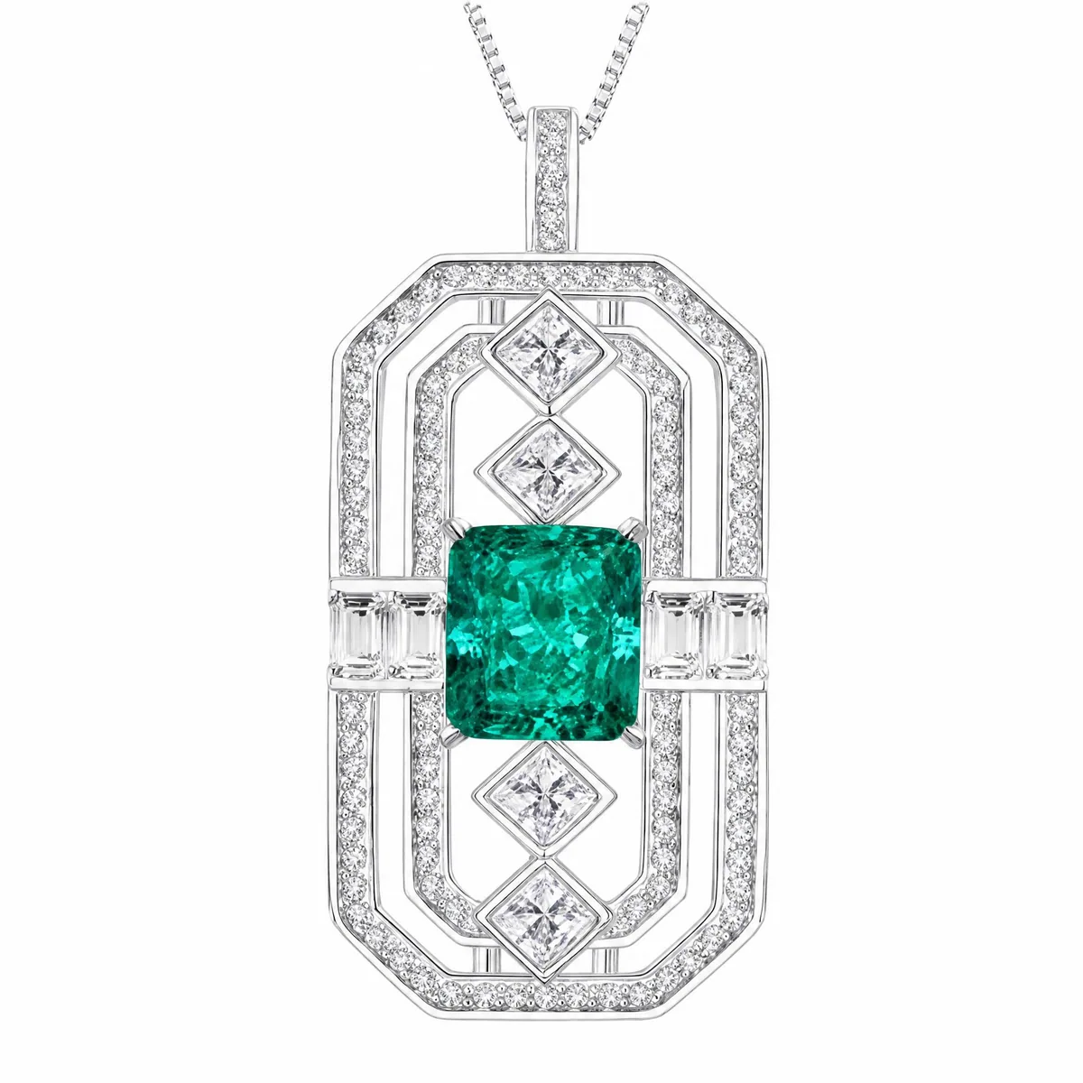 Gatsby Emerald Pendant